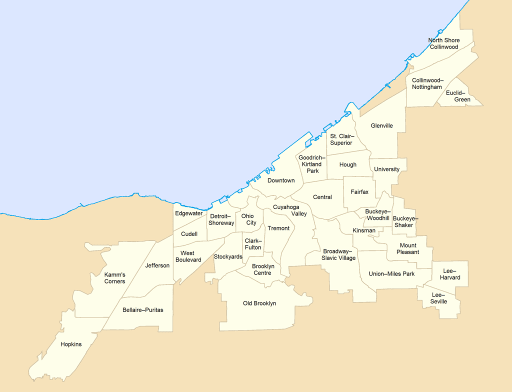 Cleveland Neighborhoods Map