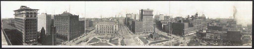 The heart of Cleveland [sky &] city as seen from the Marshall Building
